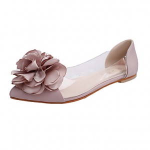 Women's Flats Spring / Fall Ballerina / Pointed Toe Leatherette Outdoor / Office & Career / Casual Flat Heel Applique