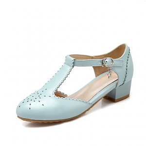 Women's Shoes Leatherette Stiletto Heel Heels Heels Office & Career / Dress / Casual Black / Blue / Pink