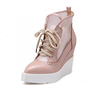 Women's Shoes Wedge Heel Pointed Toe Fashion Sneakers with Lace-up Casual More Colors available