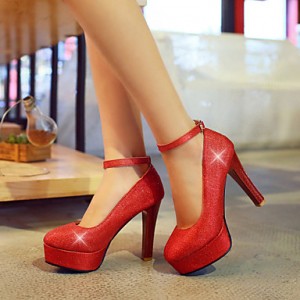 Women's Spring / Summer / Fall Heels Leatherette Office & Career / Dress / Casual Stiletto Heel Others Blue / Pink / Red / Silver / Gold