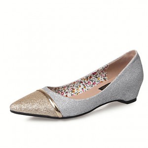 Women's Shoes GlitterLeatherette Flat Heel WedgesPointed Toe Flats Wedding Dress More Colors Available