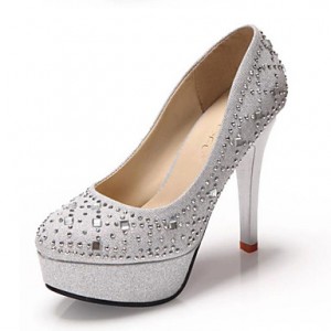 Women's Wedding Shoes Heels / Platform / Round Toe Heels Wedding / Office & Career / Party & Evening / Dress