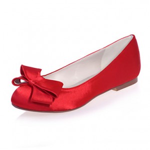 Women's Shoes Satin Flat Heel Round Toe Flats Wedding/Party & EveningShoes More Colors available