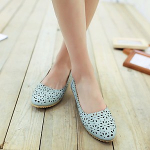 Women's Shoes Flat Heel Comfort / Round Toe Flats Dress / Casual Black / Blue / Pink / White