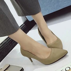 Women's Heels Fall Heels / Pointed Toe Suede Casual Stiletto Heel Others Black / Green / Red / Gray / Camel Others